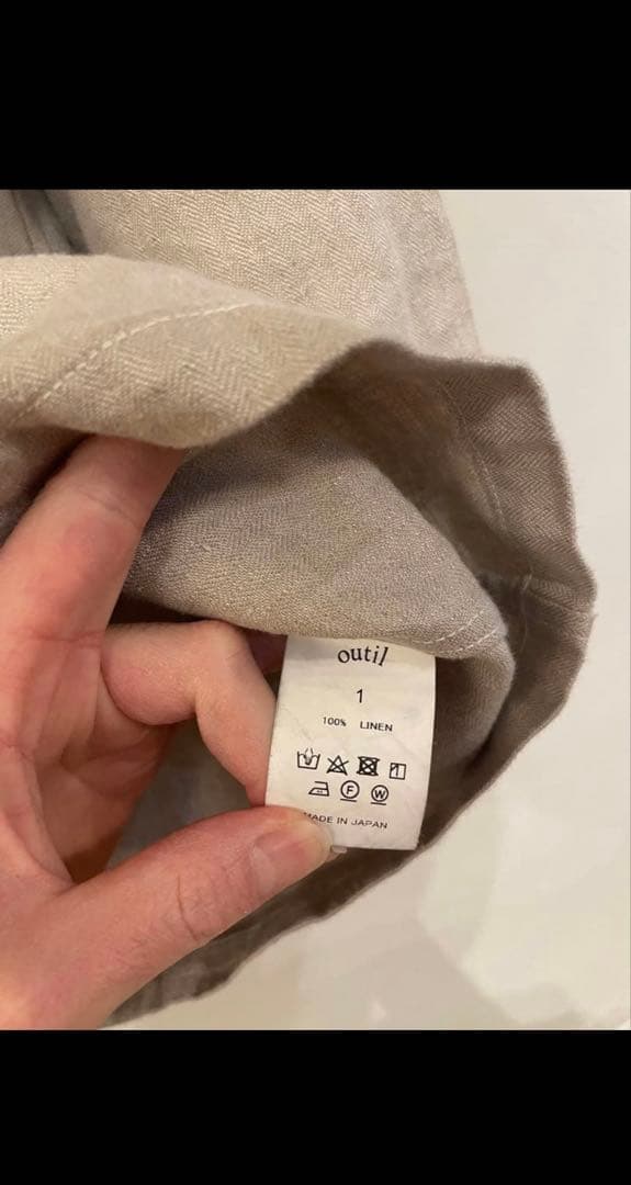 outil リネンプルオーバースモック linenフランス軍　セーラー