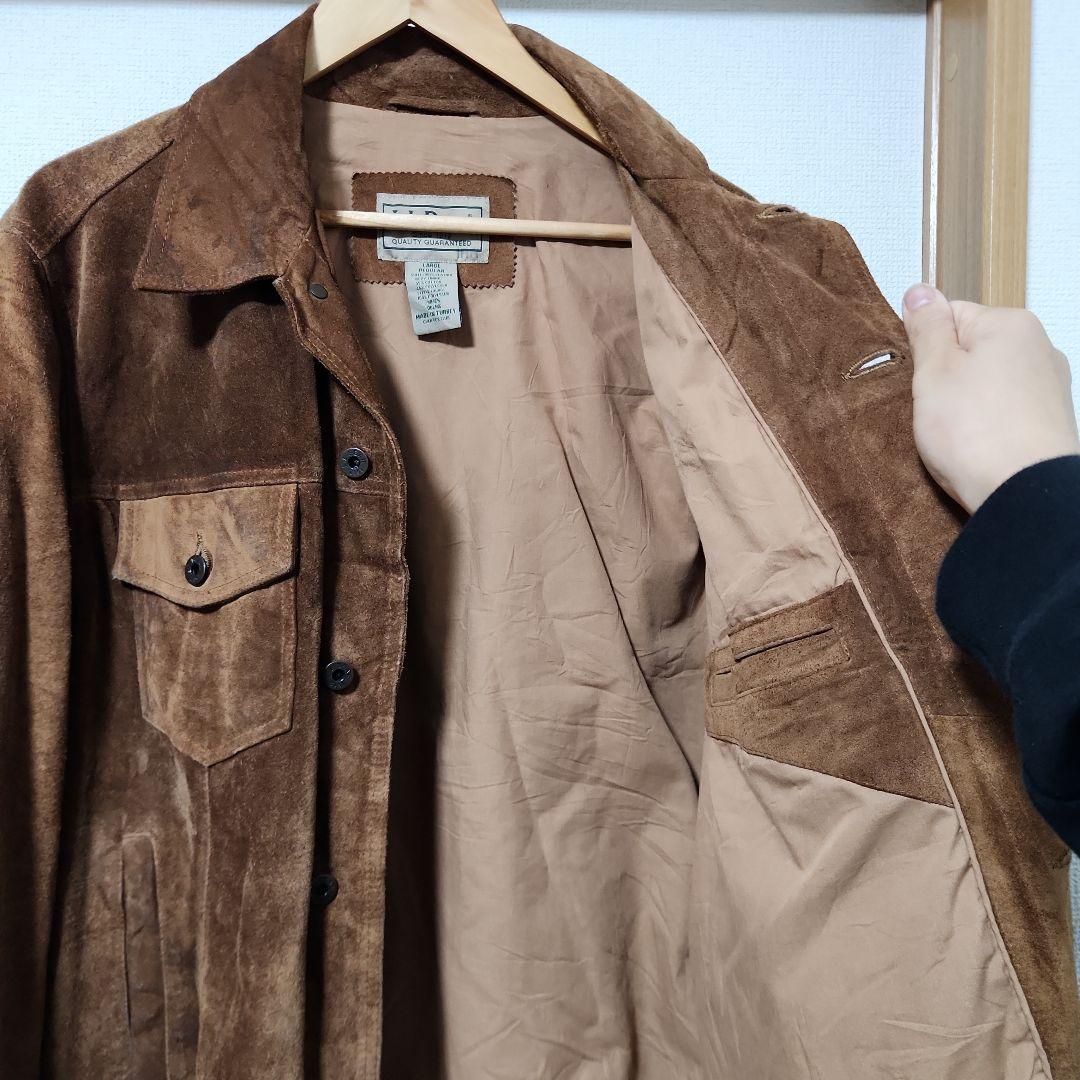 L.L.Bean ブラウン レザージャケット スウェード スエード 本革