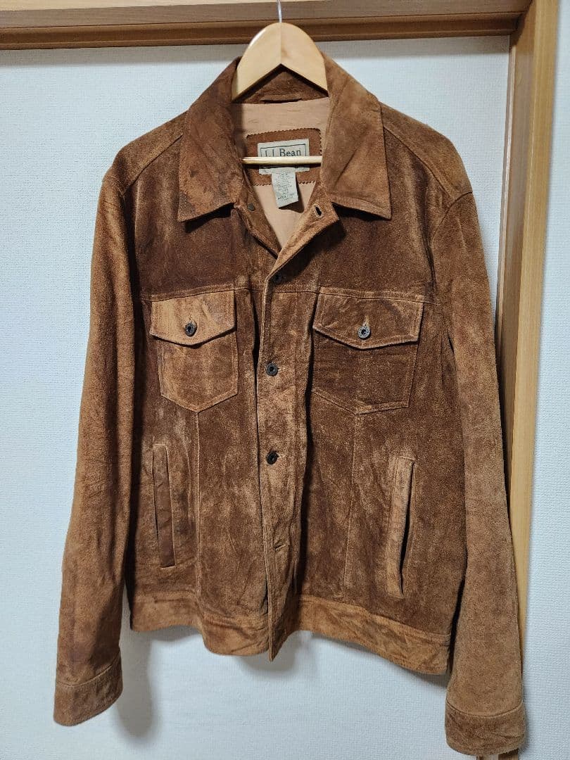 L.L.Bean ブラウン レザージャケット スウェード スエード 本革