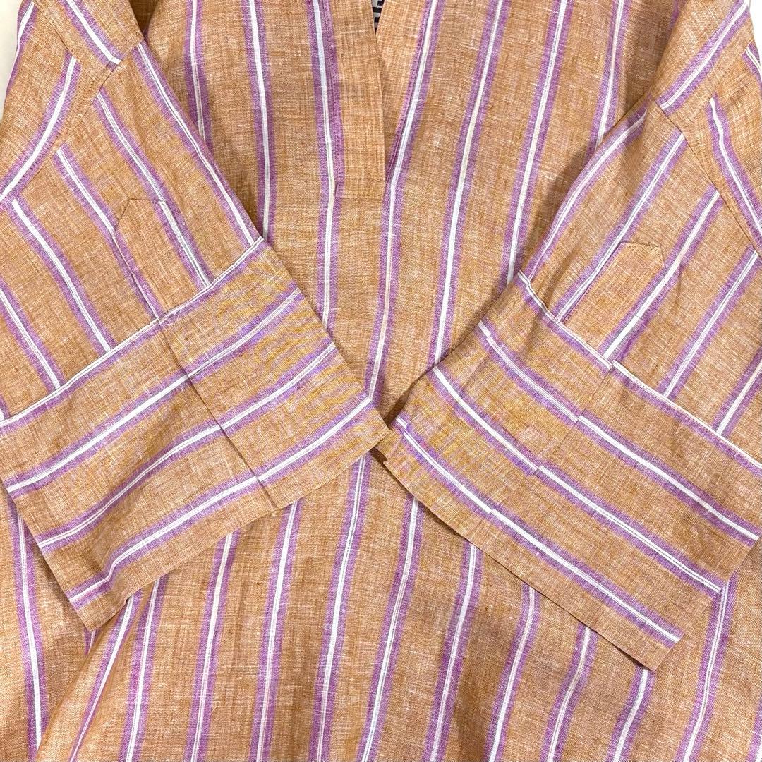 極美品 ティッカ ユナイテッドアローズ別注 リネンストライプ ワンピース 洗える
