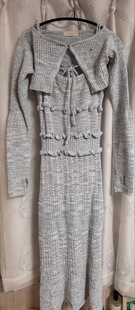 ワンピース andmary Sabrina frill set dress
