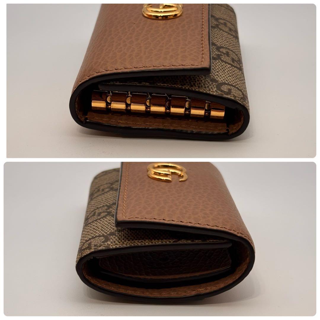 【鑑定済み】GUCCI✨キーケース✨GG マーモント✨グッチ 6連
