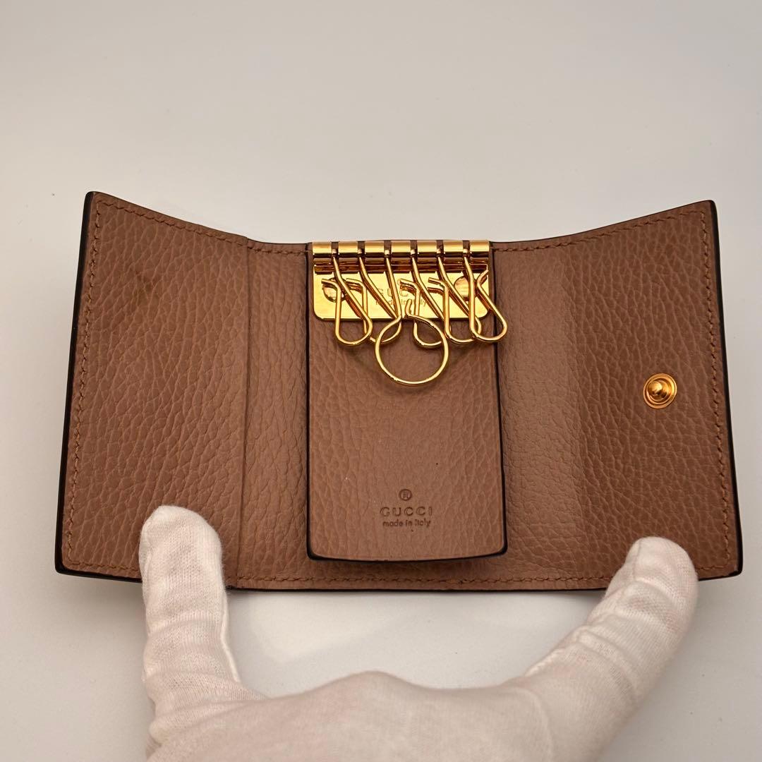 【鑑定済み】GUCCI✨キーケース✨GG マーモント✨グッチ 6連