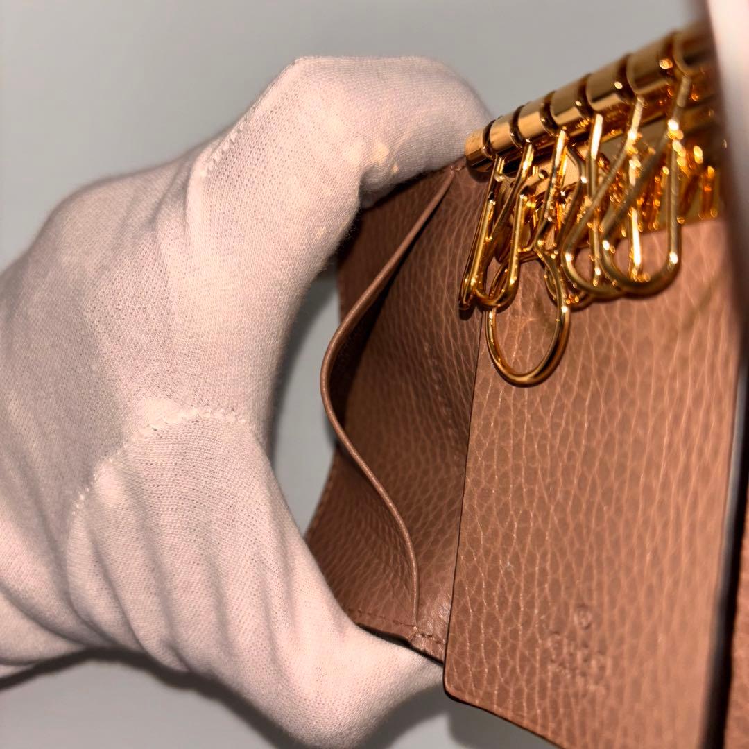 【鑑定済み】GUCCI✨キーケース✨GG マーモント✨グッチ 6連