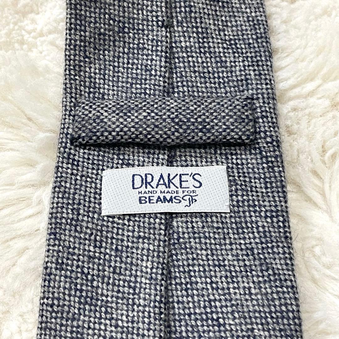 【極美品】ドレイクス ビームスF カシミア100% ネクタイ 無地 希少