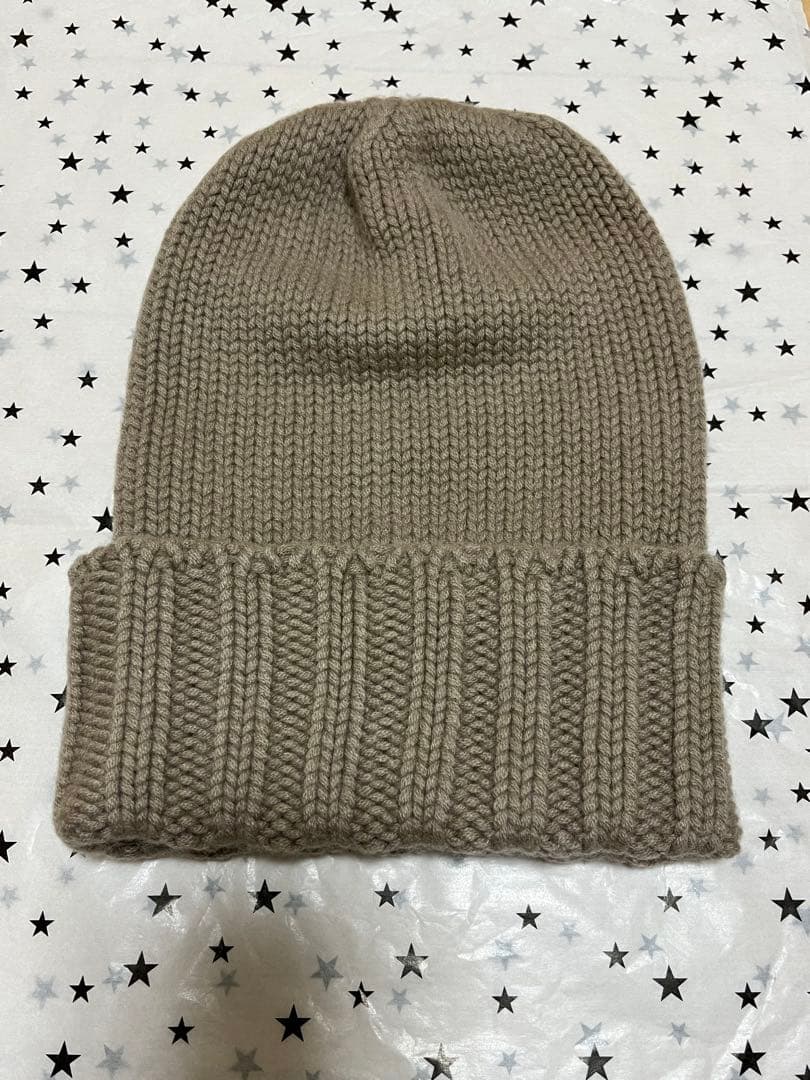 【超美品】ミューズドゥーズィエムクラス　カシミヤ100%ニット帽　グレージュ