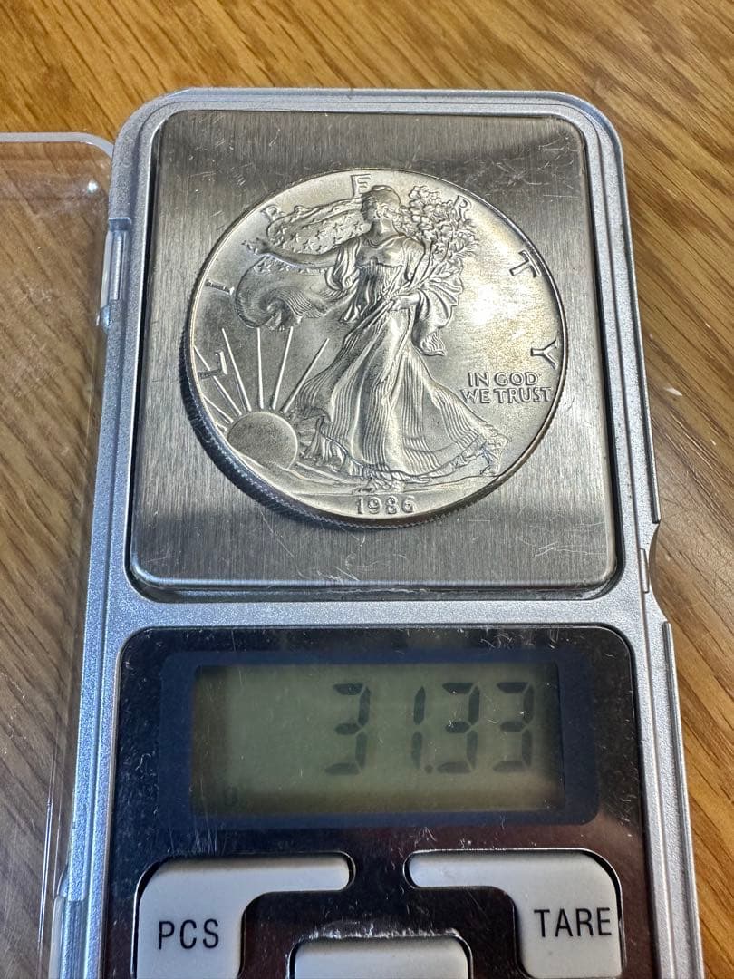 1986年　1オンス銀貨　ウォーキングリバティ