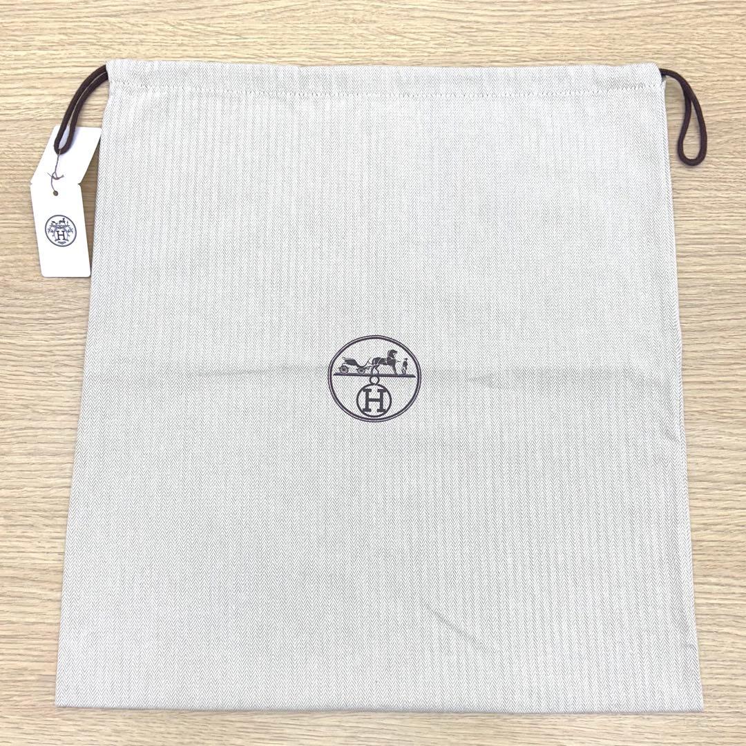 【新品未使用】タグ付 エルメス 正規品 保存袋 巾着袋 バッグ用 ヘリンボーン柄