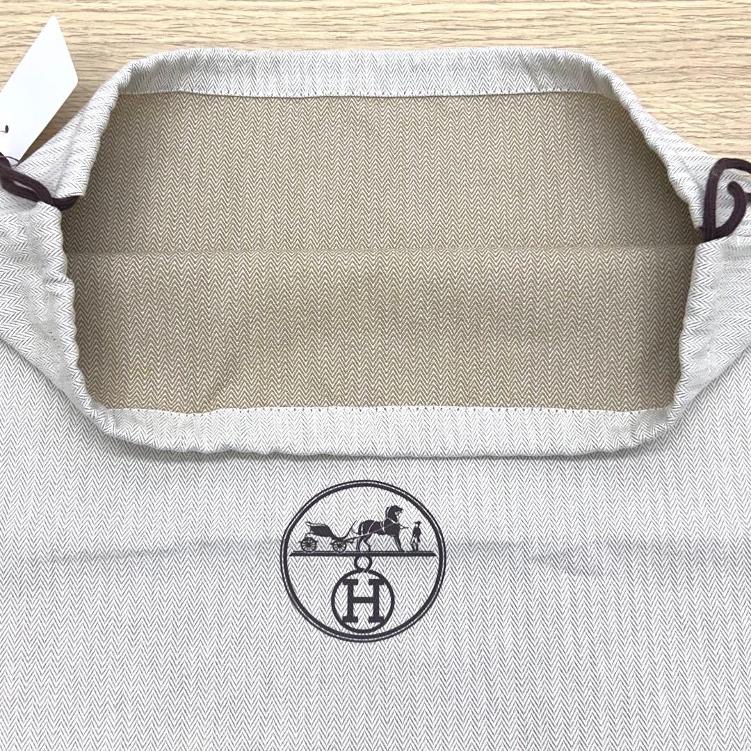 【新品未使用】タグ付 エルメス 正規品 保存袋 巾着袋 バッグ用 ヘリンボーン柄