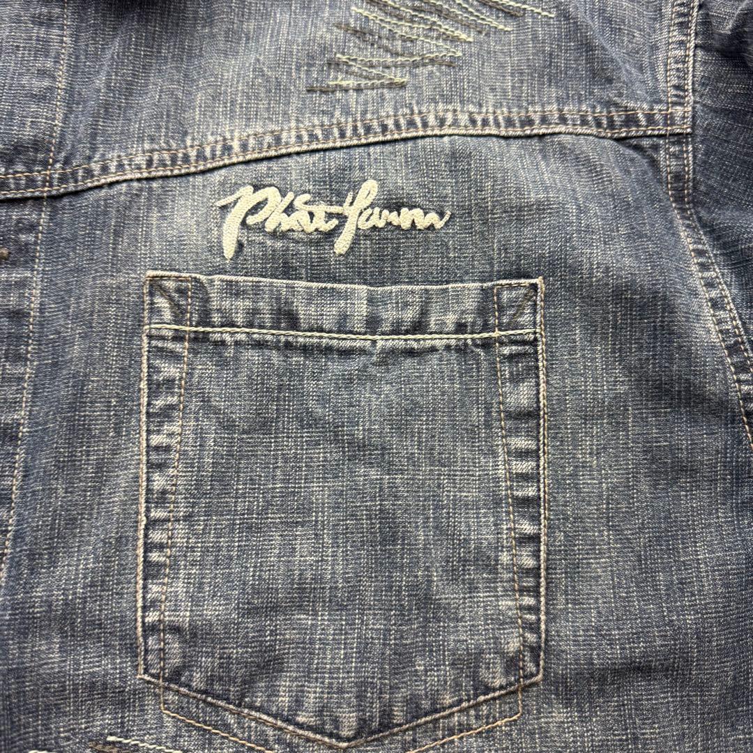 美品　PHAT FARM カバーオール　ファットファーム　デニムジャケット　L
