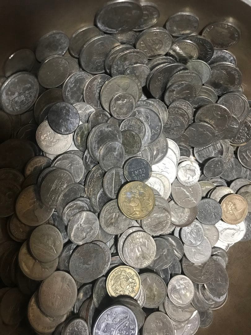 旧貨幣・銀貨 セット 数百枚　外国　セット大量2キロ以上古銭銀貨アメリカ