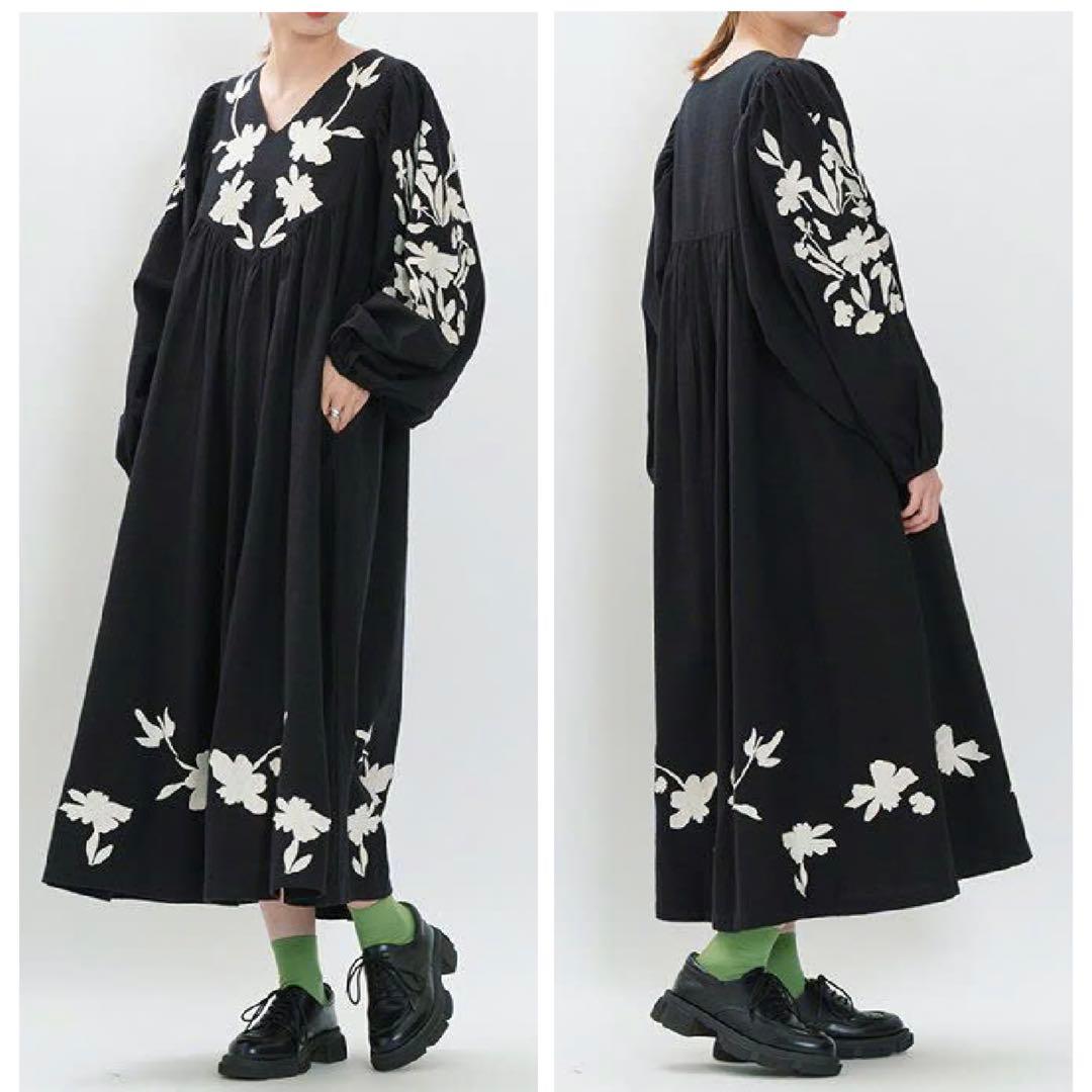 未使用✨アズノゥアズ　25AW インド綿　ロングワンピース　大きいサイズ3