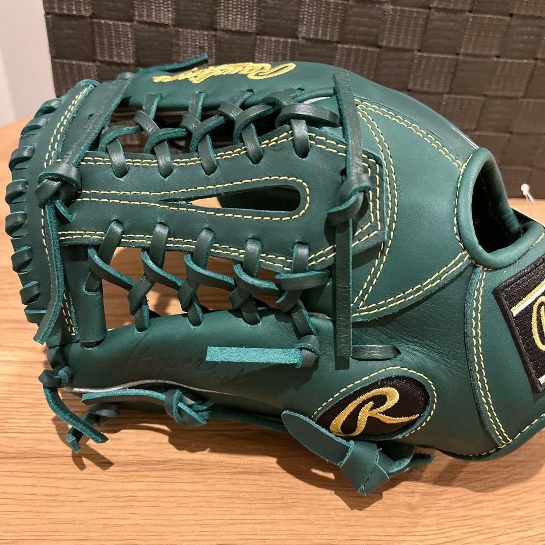 新品 値下げ中軟式少年用ローリングスJr.ハイパーテック ダークグリーン 左投げ