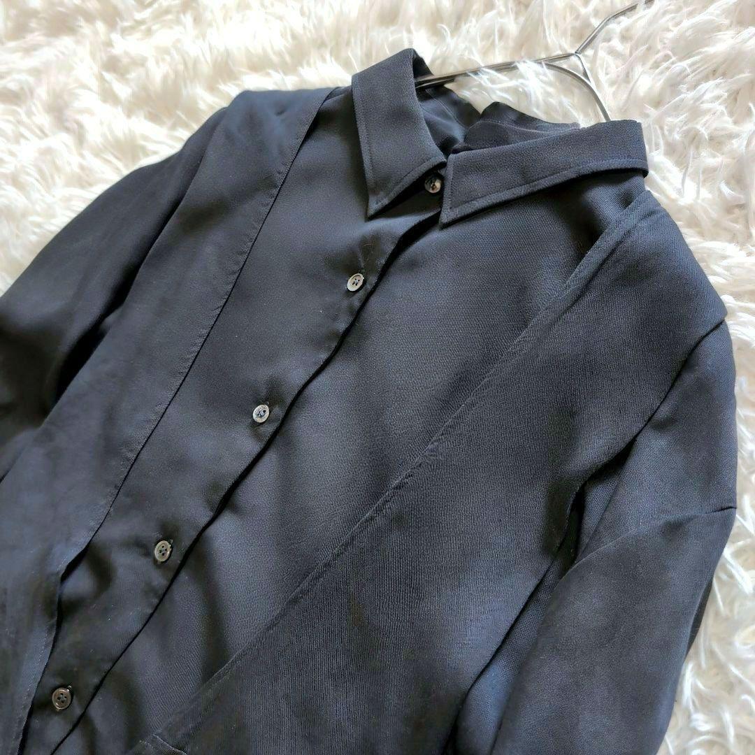 美品✨️ウィムガゼット バックリボンシャツ変形ワンピース 日本製