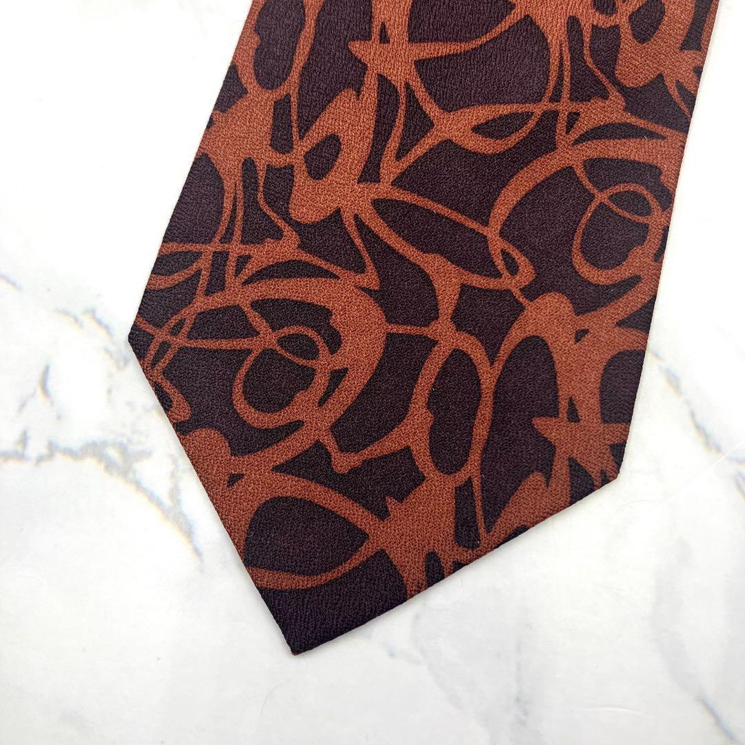 ◆美品◆GUCCI グッチ ネクタイ 赤茶色 カジュアル