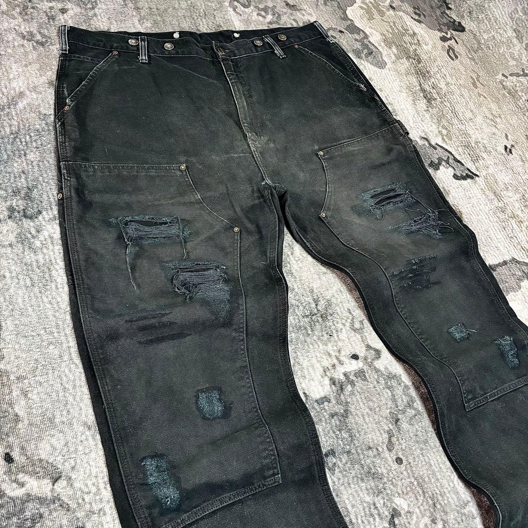 Carhartt ダブルニー ビックシルエット ブラック 極上フェード 一点物