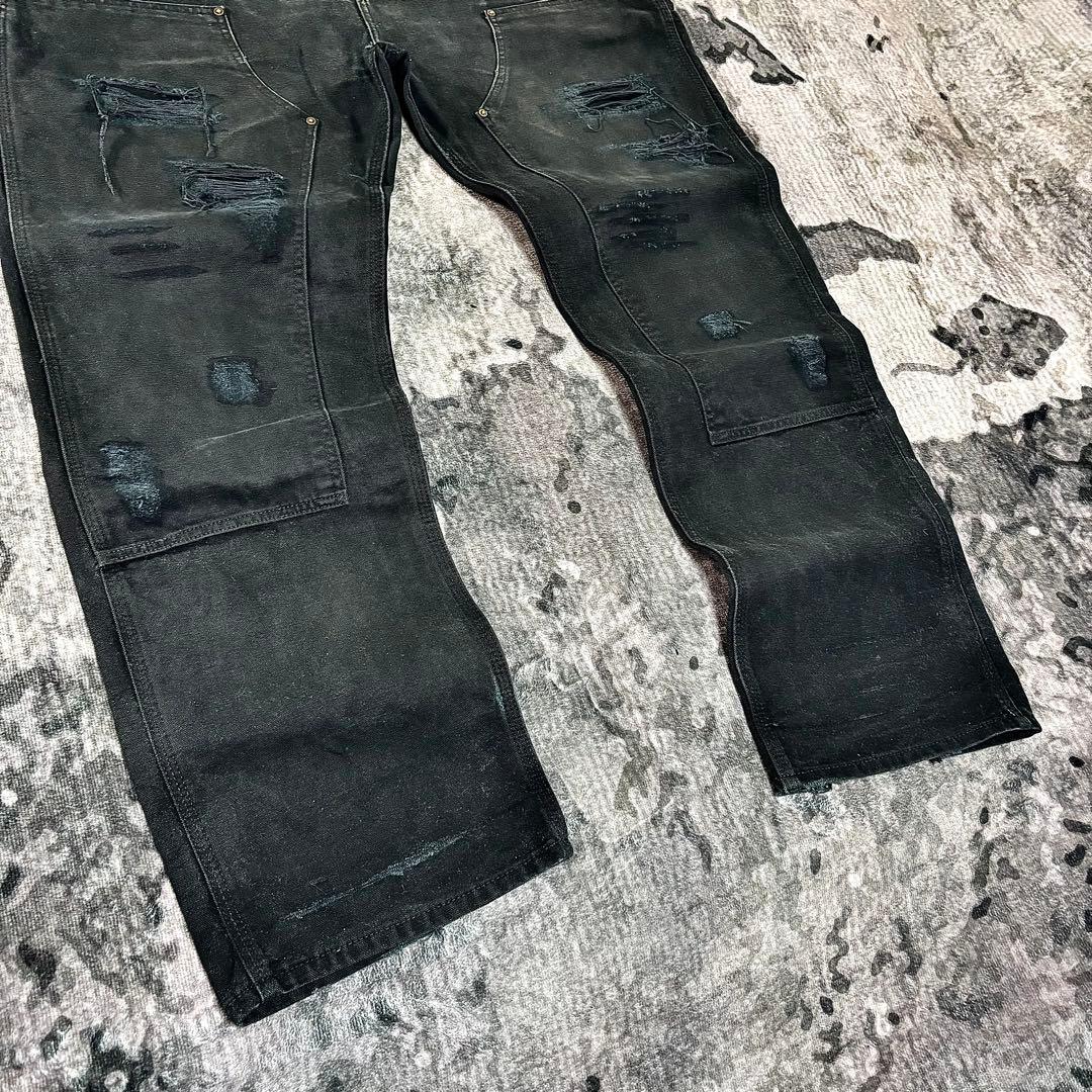 Carhartt ダブルニー ビックシルエット ブラック 極上フェード 一点物