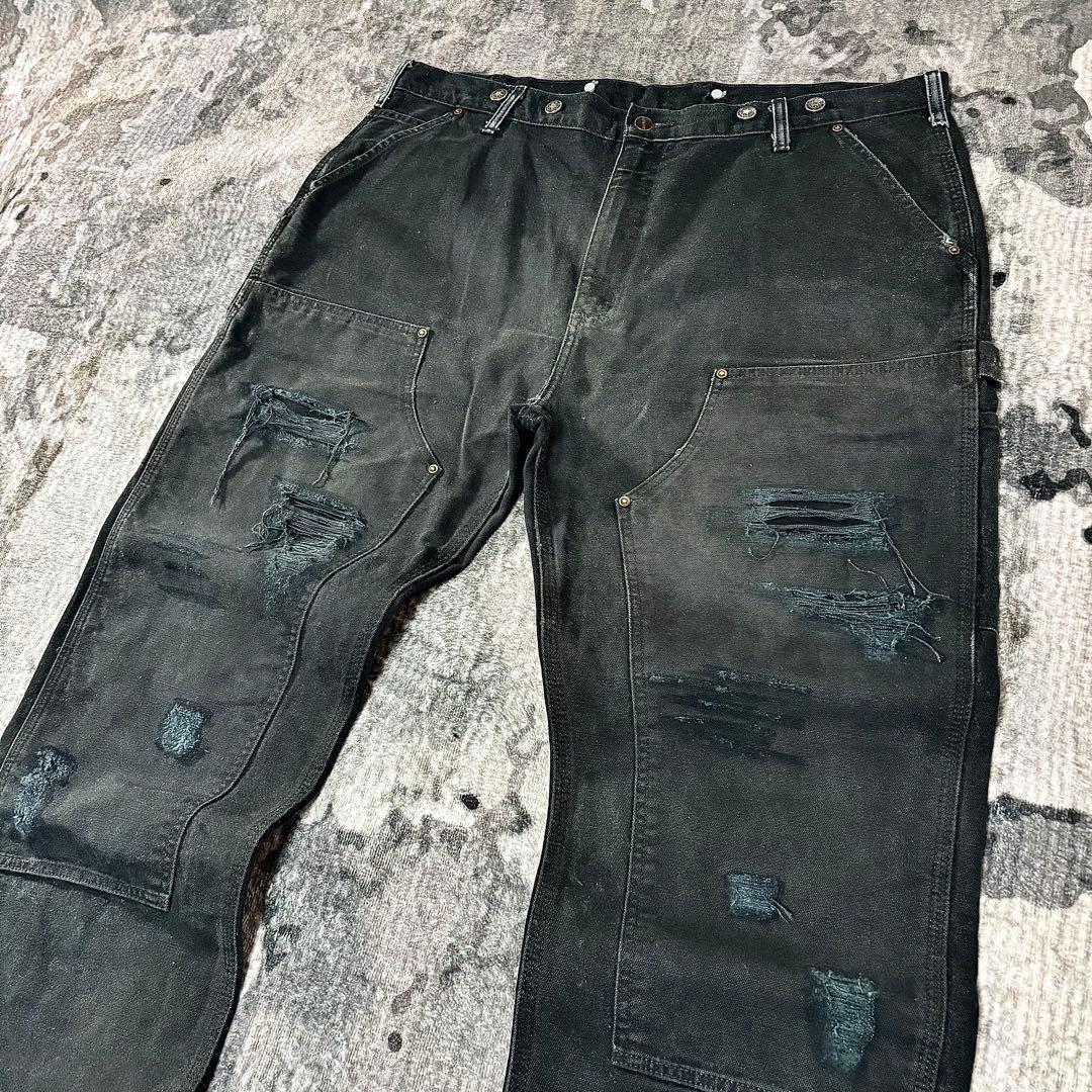 Carhartt ダブルニー ビックシルエット ブラック 極上フェード 一点物