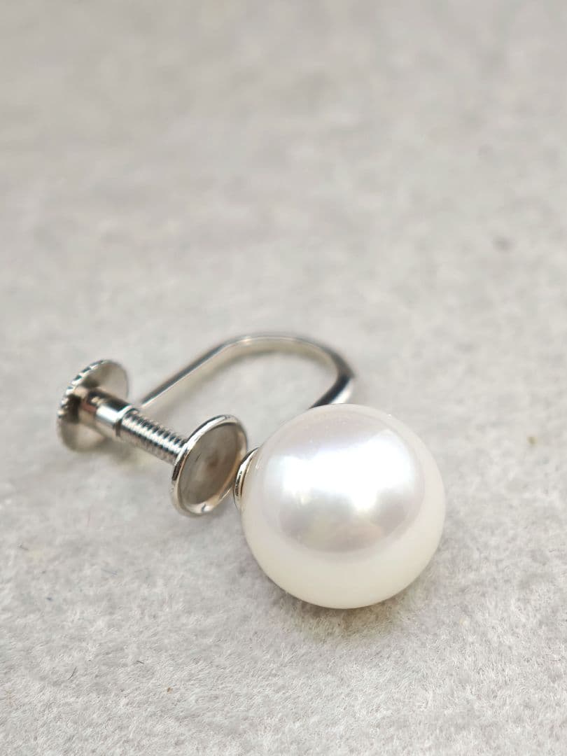 【K14WG】本真珠 アコヤパール イヤリング 8mm 片耳用 1.2g