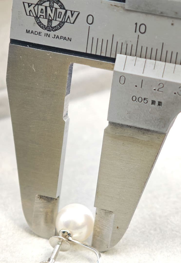 【K14WG】本真珠 アコヤパール イヤリング 8mm 片耳用 1.2g
