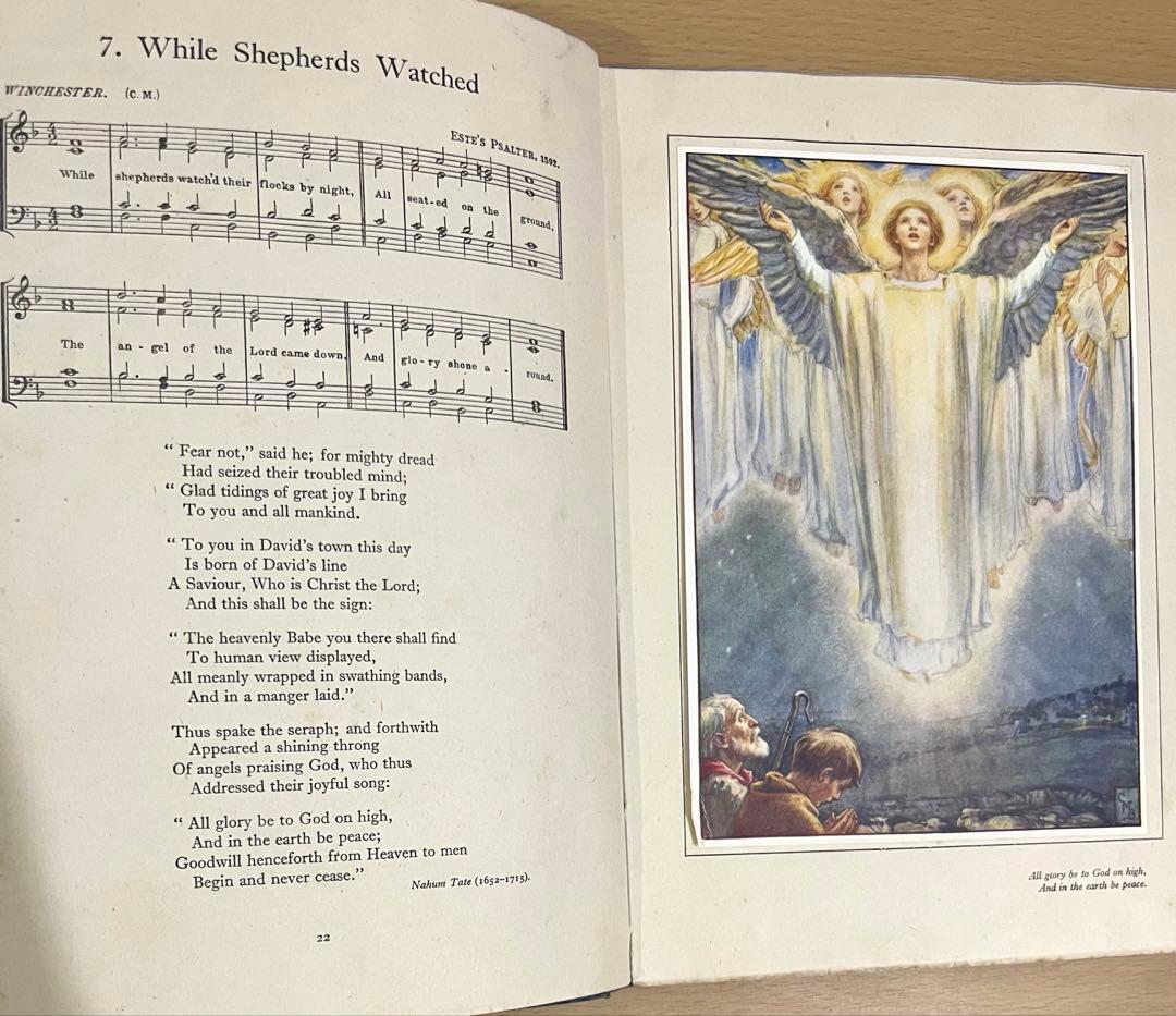 No361 希少 アンティーク 古書 洋書 楽譜 絵本 童謡 聖歌集