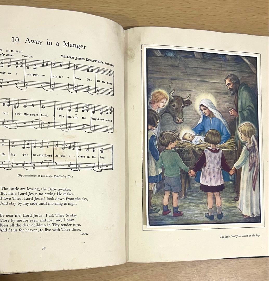 No361 希少 アンティーク 古書 洋書 楽譜 絵本 童謡 聖歌集