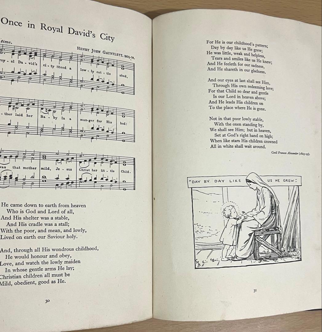 No361 希少 アンティーク 古書 洋書 楽譜 絵本 童謡 聖歌集