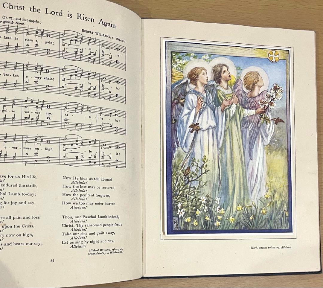 No361 希少 アンティーク 古書 洋書 楽譜 絵本 童謡 聖歌集