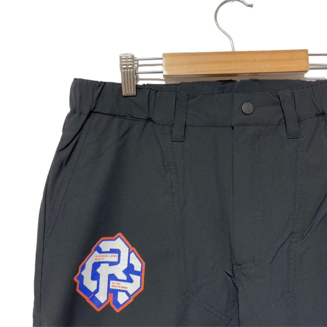 新品 ラッセルノ ゴルフ マルチロゴ ロングパンツ ブラック L 5
