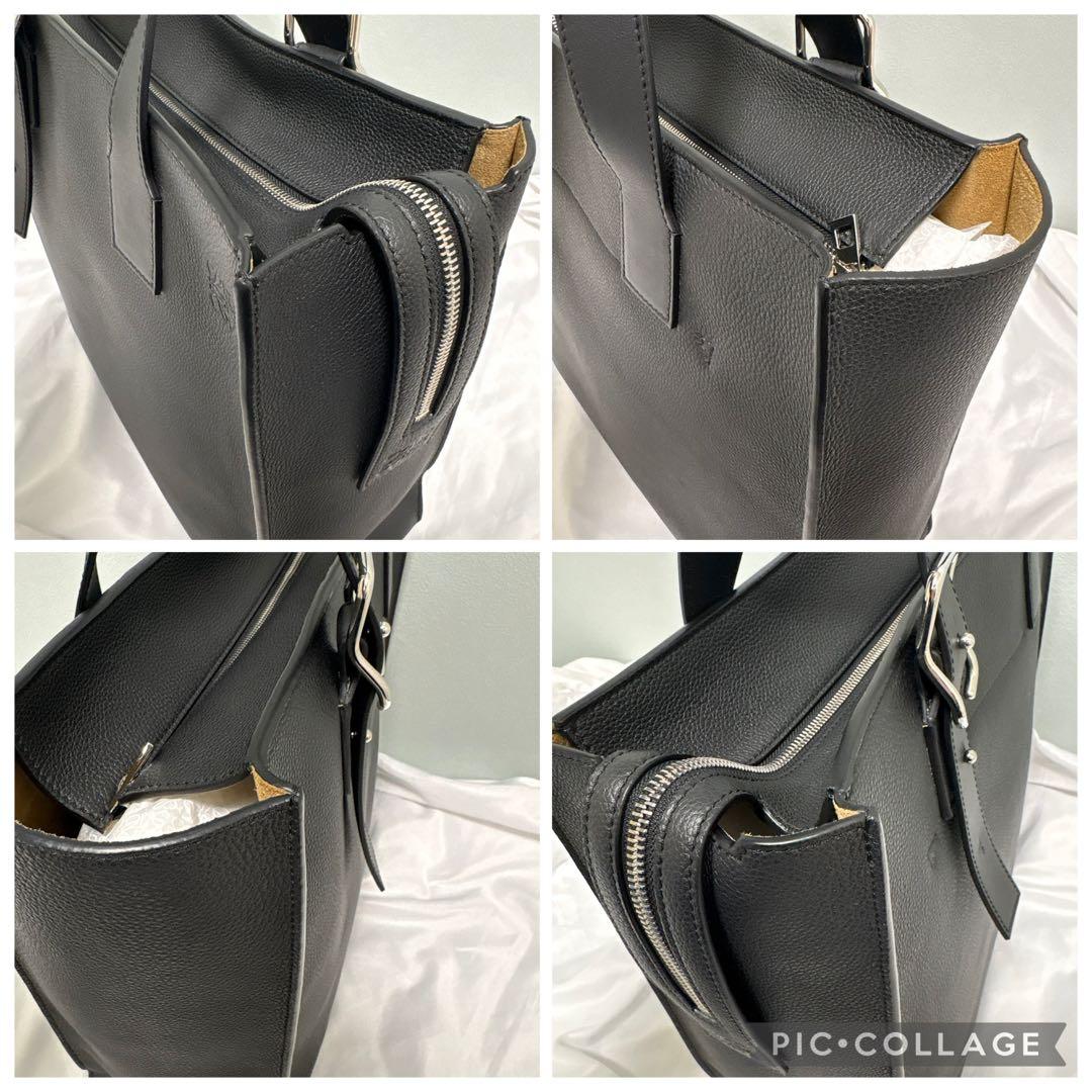 【美品】ロエベ LOEWE バックルジッパートート 黒 レザー