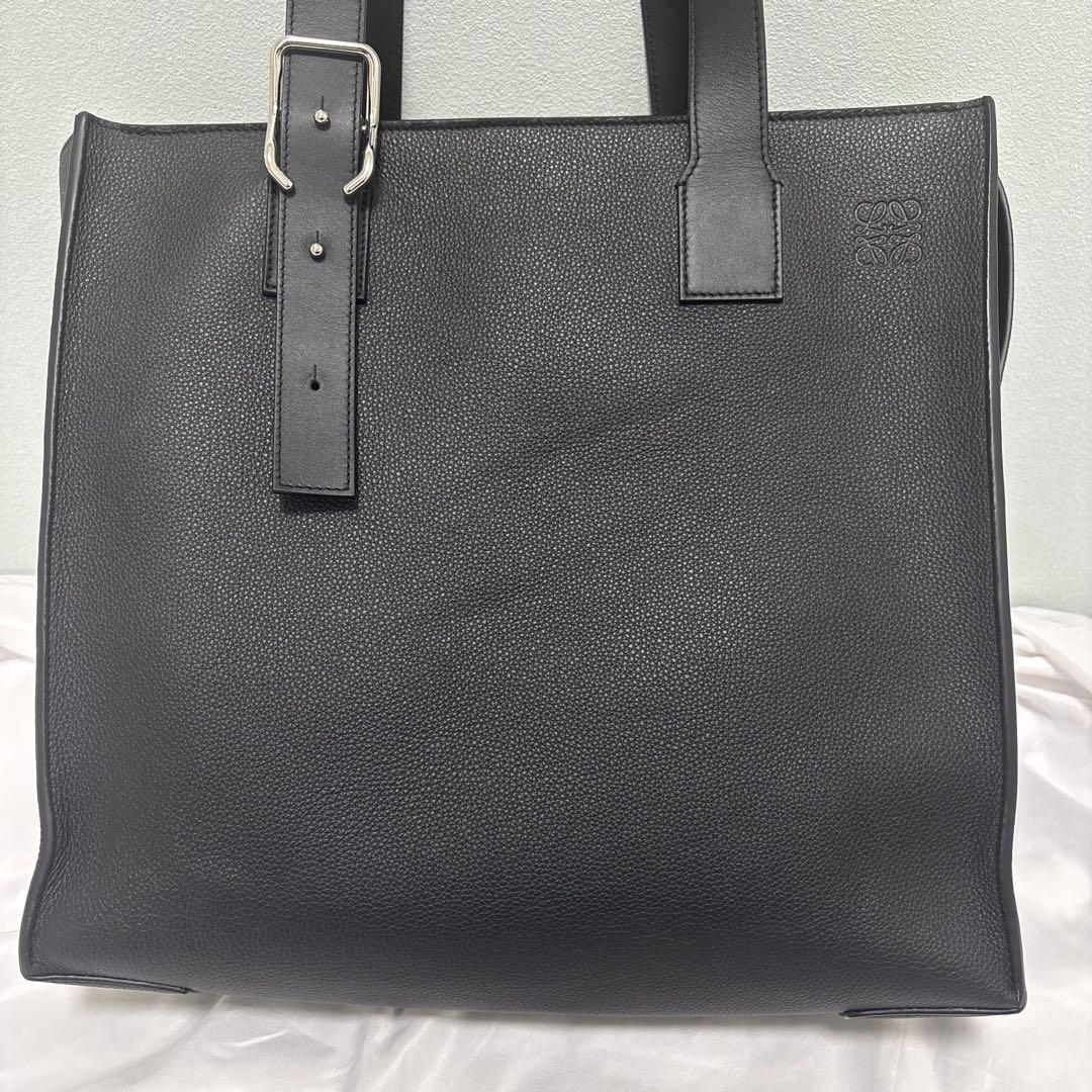 【美品】ロエベ LOEWE バックルジッパートート 黒 レザー