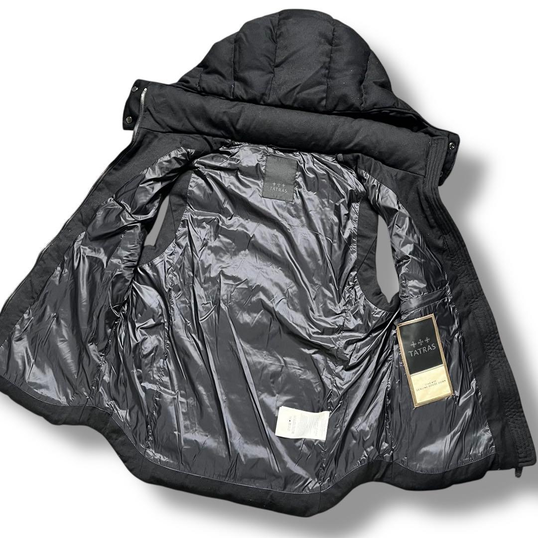 美品 TATRAS タトラス ダウンベスト SOVER ウール アウター 黒