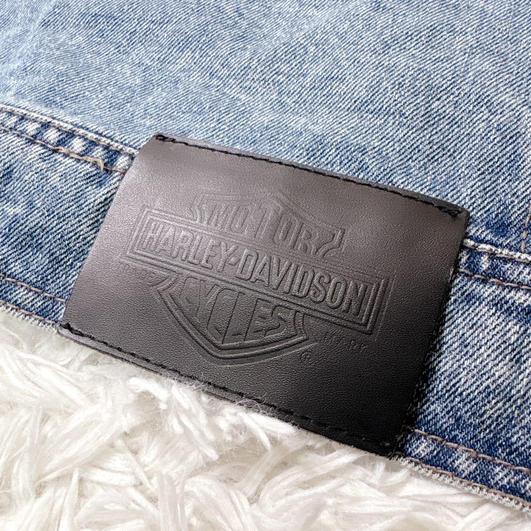 ハーレダビッドソン デニムジャケット アメカジ 刺繍 ボタンダウン 4th