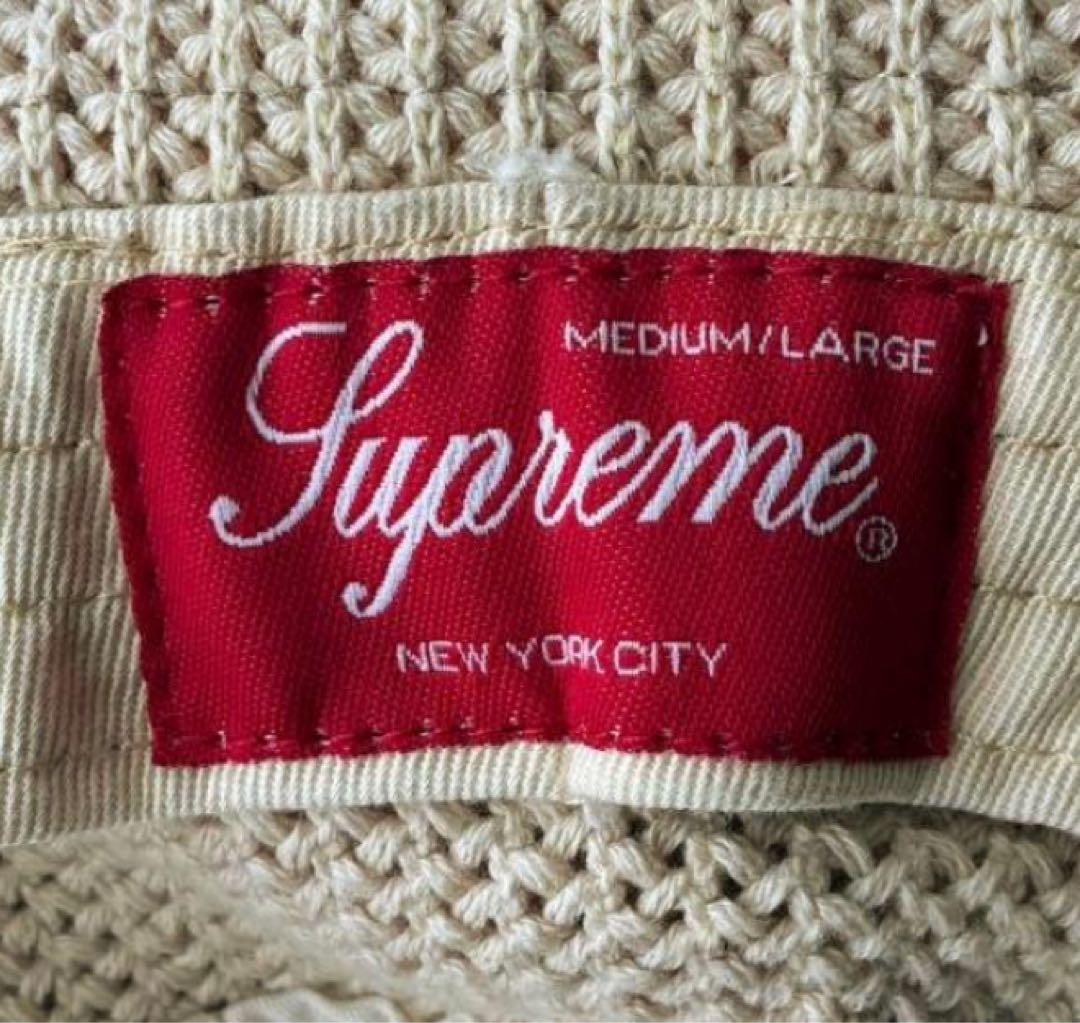 美品 Supreme ハット ストリング クラッシャー ナチュラル M/L
