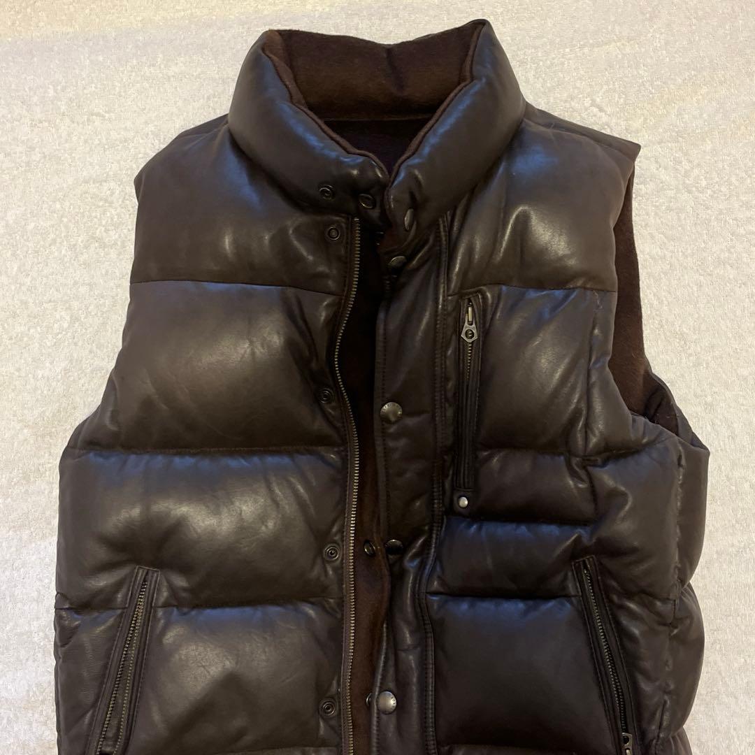 Polo by Ralph Lauren レザー リバーシブル ベスト ブラウン