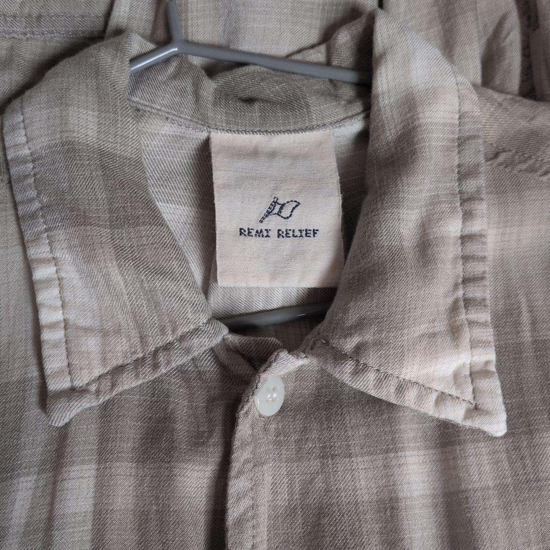 アパルトモン　REMI RELIEF CHECK 2 WAY SHIRT