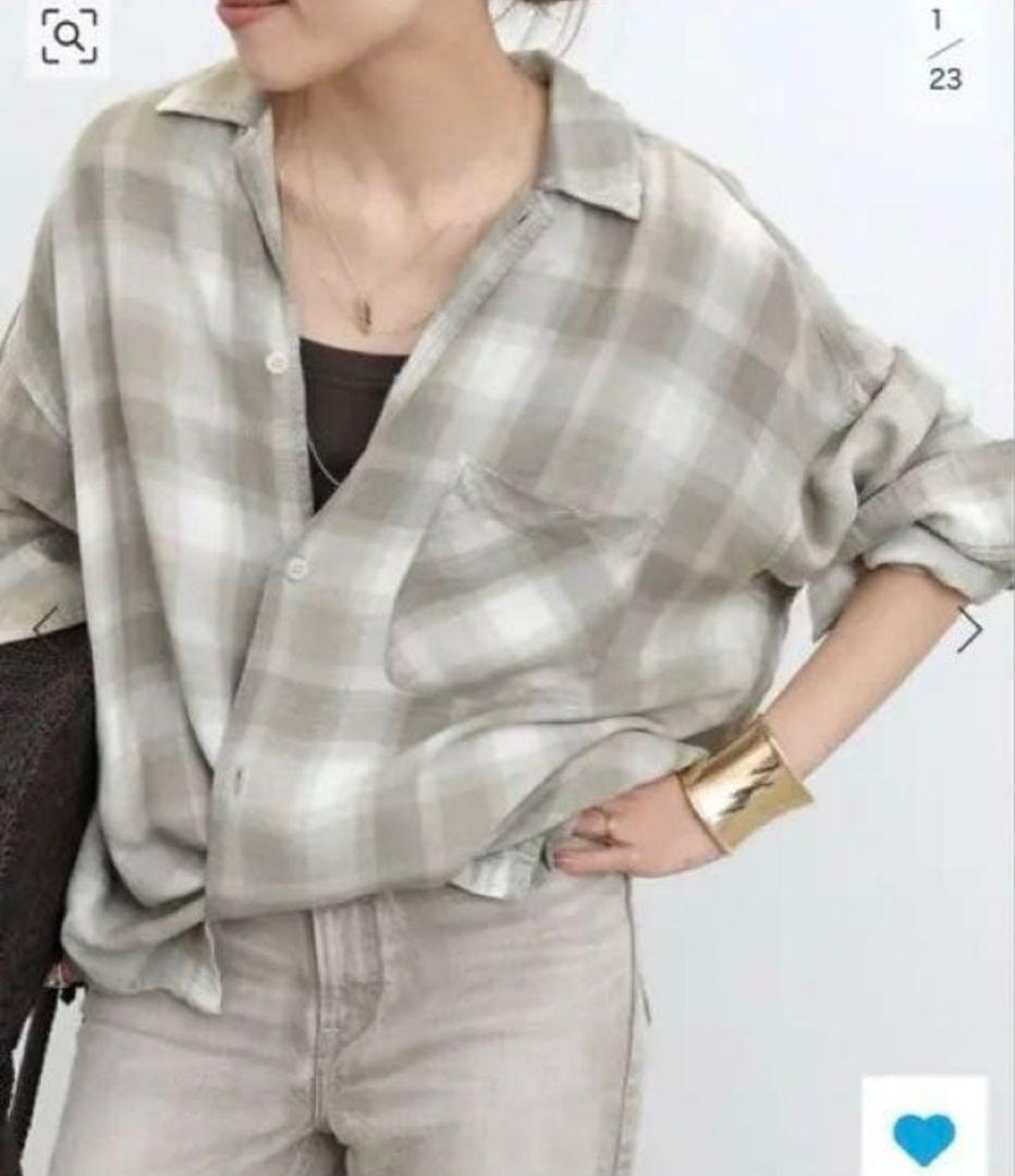 アパルトモン　REMI RELIEF CHECK 2 WAY SHIRT