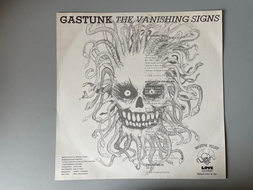 GASTUNK THEVANISHING SIGNS アナログ盤 レコード LP