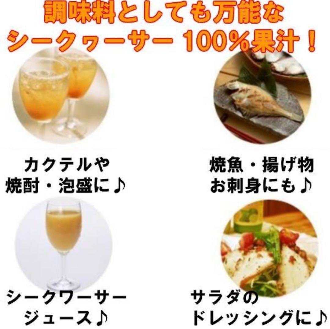 沖縄県産 青切りシークワーサー 原液果汁100％ 2本セット