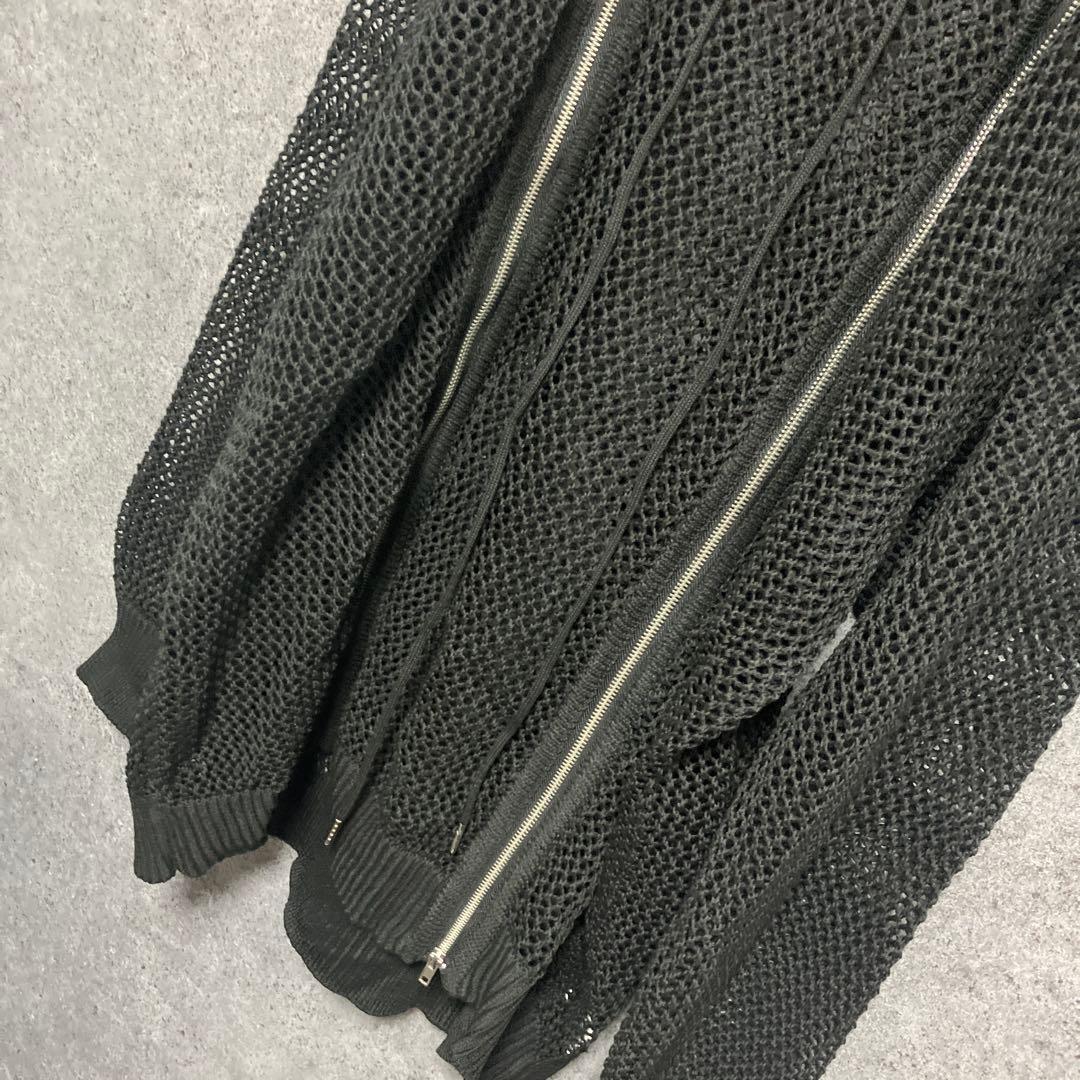 狐独　Ellno Loset メッシュデザインジップフーディ　L