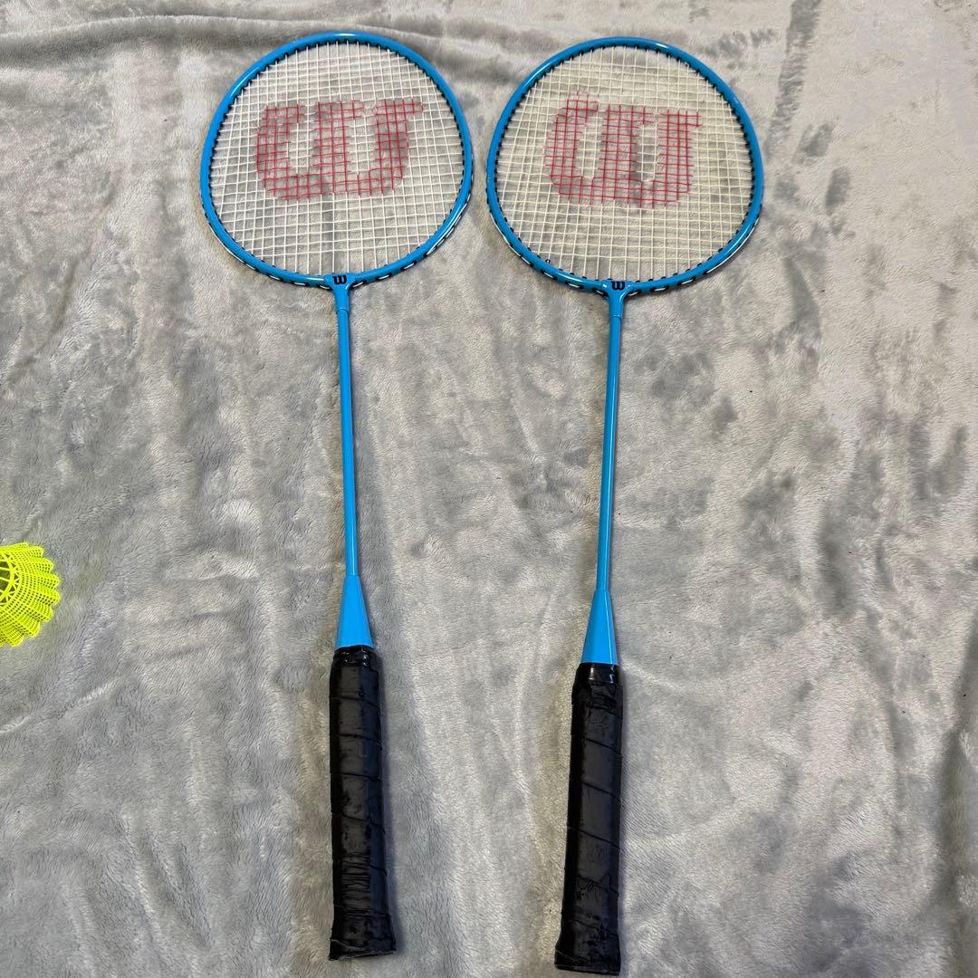 Wilson バドミントンセット ラケット・ネット・シャトル・ポール付き
