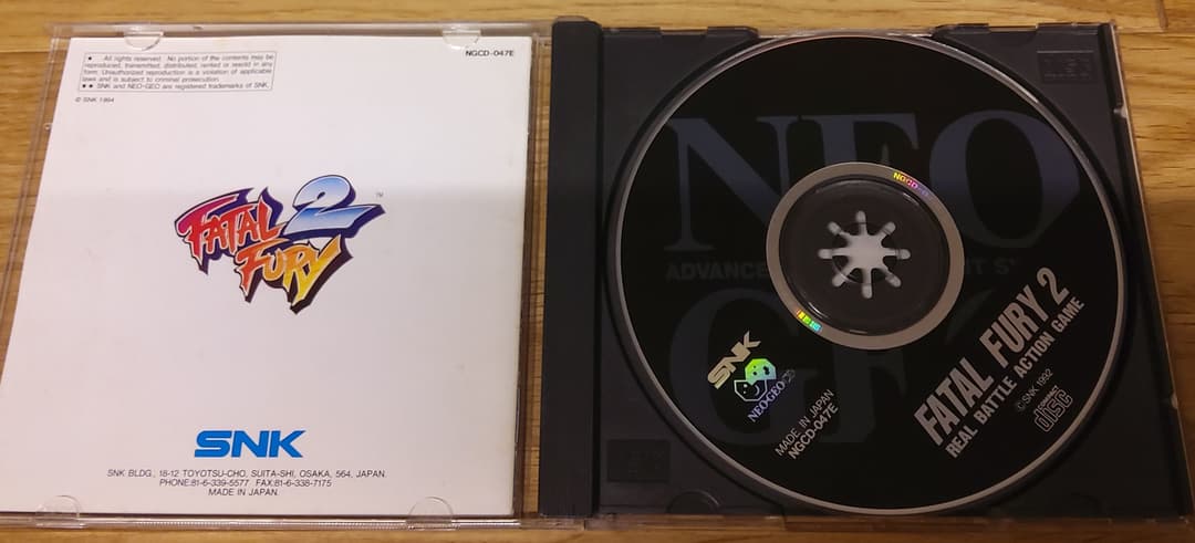 Fatal fury 2 neogeo CD 餓狼伝説2 ネオジオCD 海外版