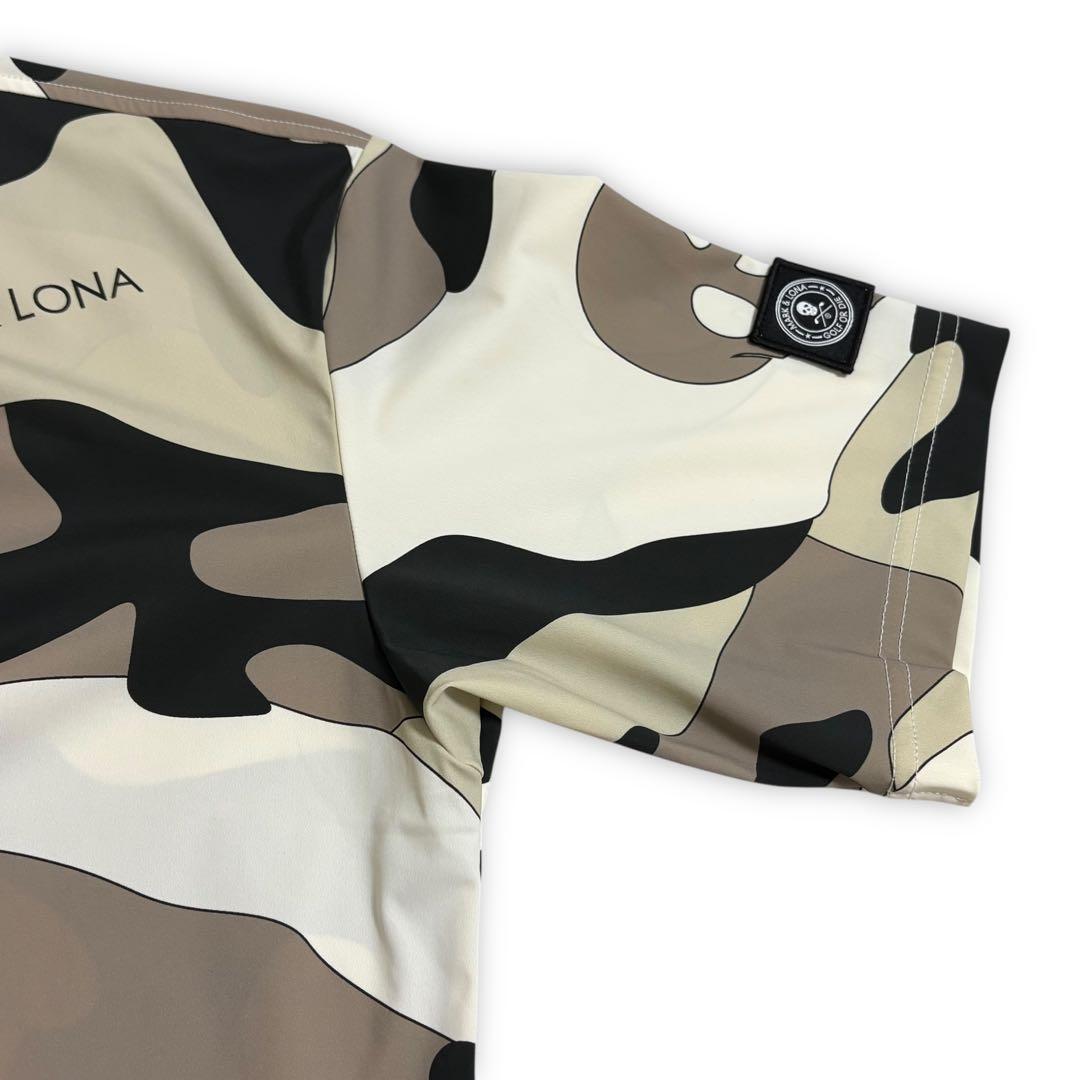 MARK&LONA マークアンドロナ モックネック ストレッチ 半袖 カモ