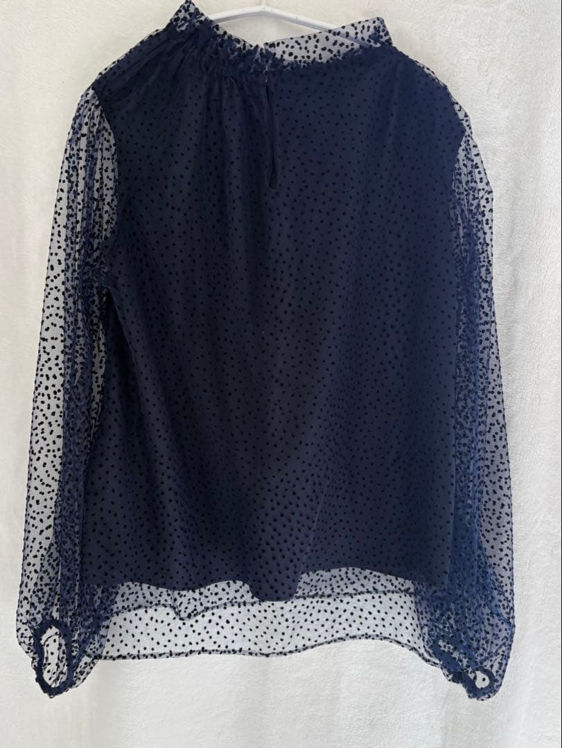 美品　エッフェビームス EFFE BEAMS ドットチュールブラウス 38