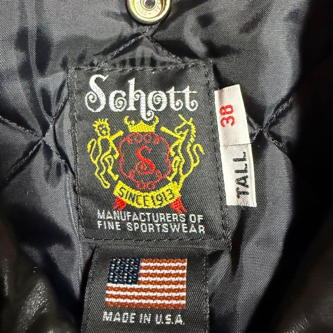 美品 Schott 613UHT ホースハイド ライダースジャケット 38