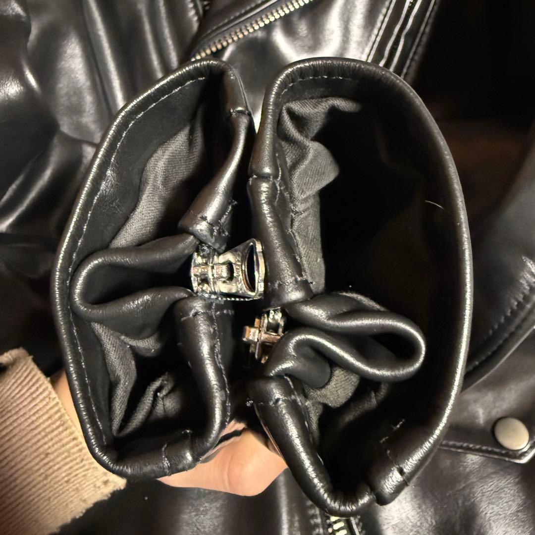 美品 Schott 613UHT ホースハイド ライダースジャケット 38