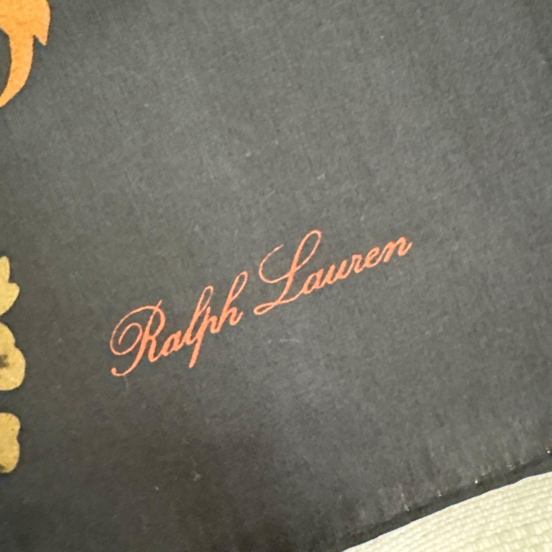 ラルフローレン　シルク　スカーフ　RALPH LAUREN 花柄　SILK 絹