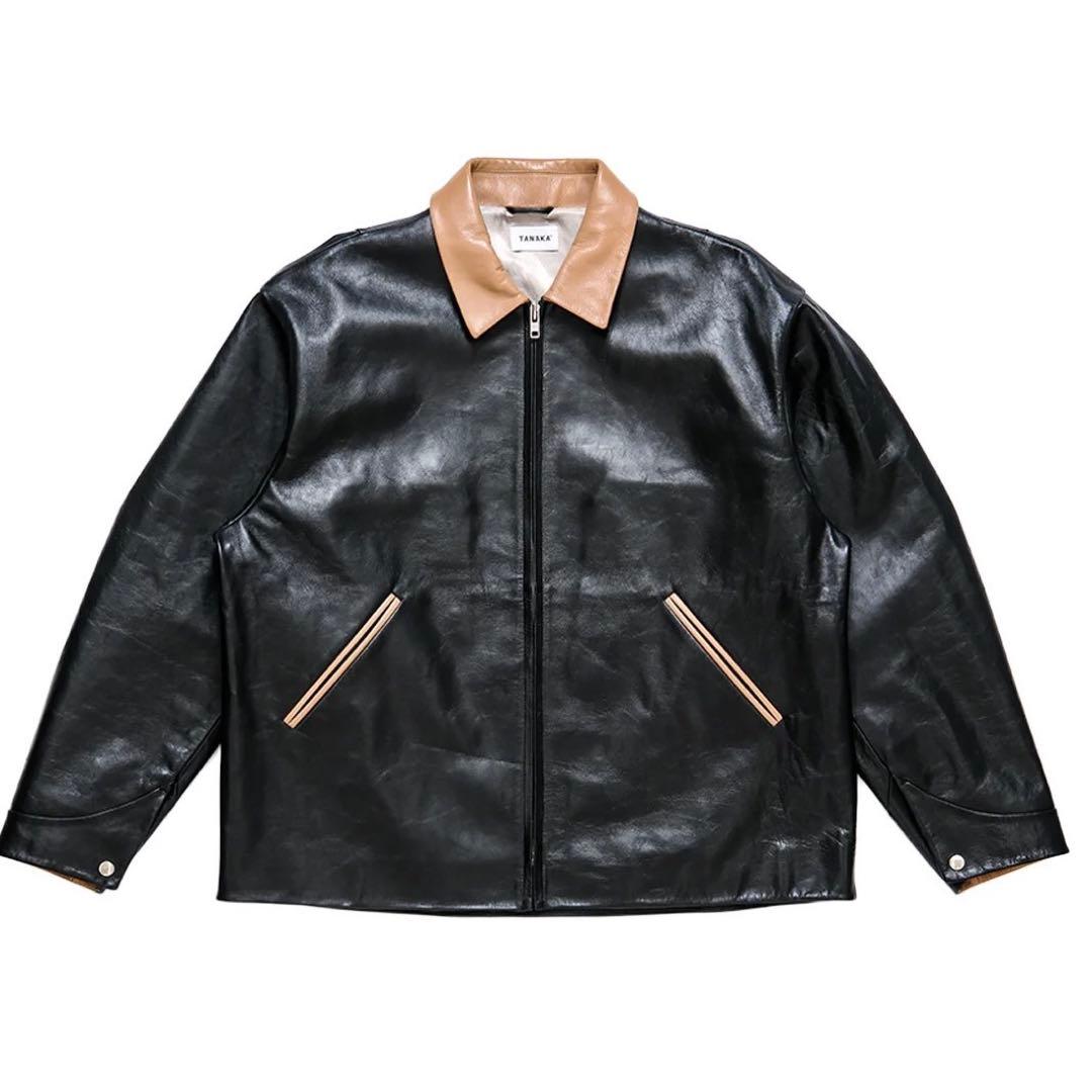 【美品】TANAKA THE COVERALL 黒 レザージャケット L 希少