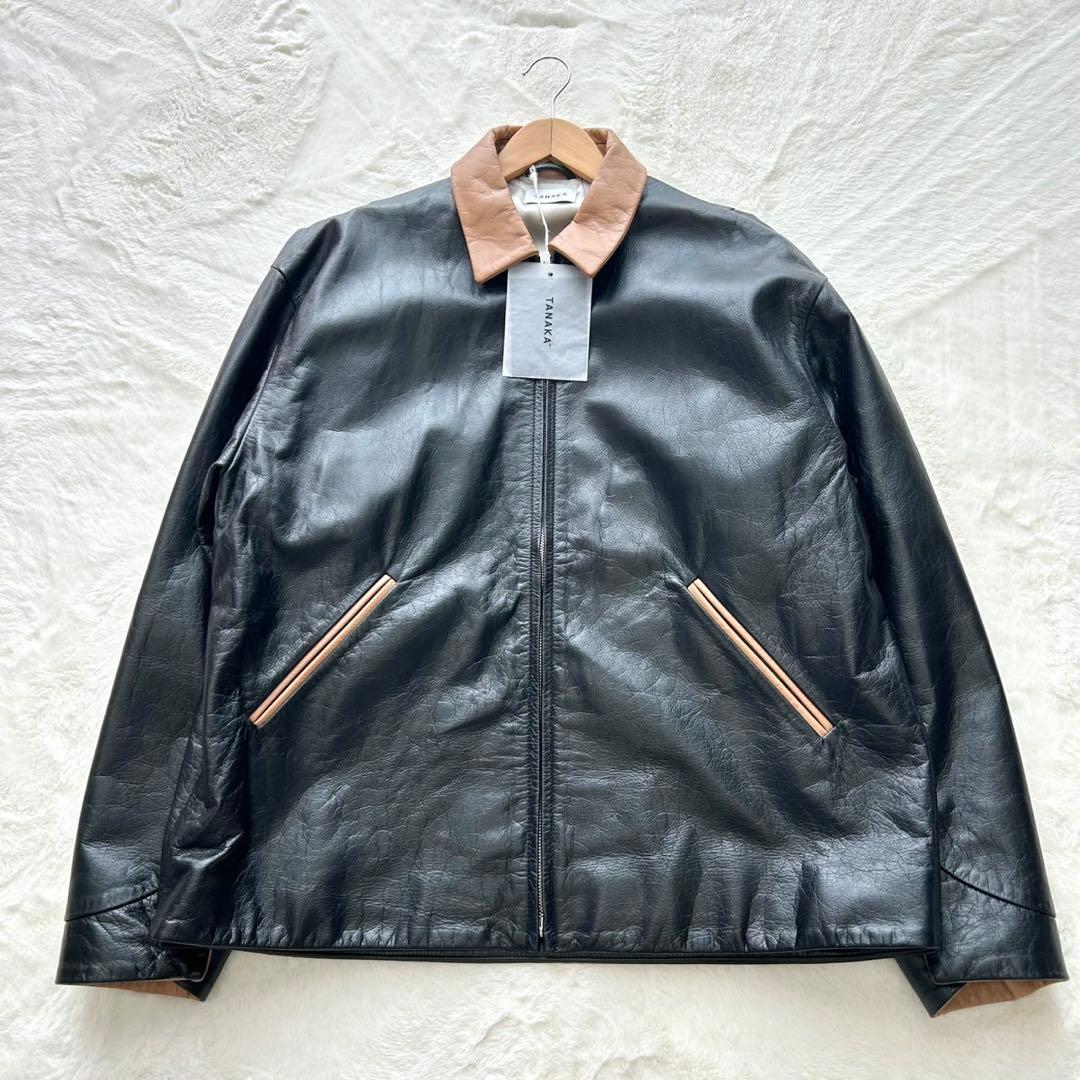 【美品】TANAKA THE COVERALL 黒 レザージャケット L 希少