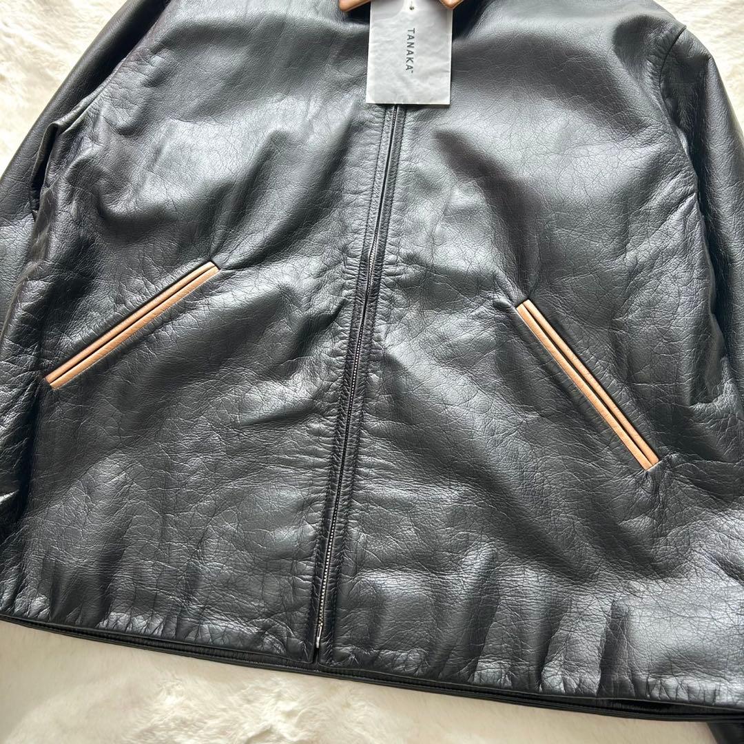 【美品】TANAKA THE COVERALL 黒 レザージャケット L 希少